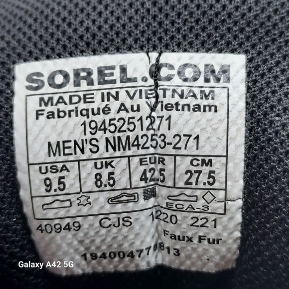 Sorel‎ Men\'s Waterproof Suede Winter Boots Tan Size 9.5 NM4253271 main image 7
